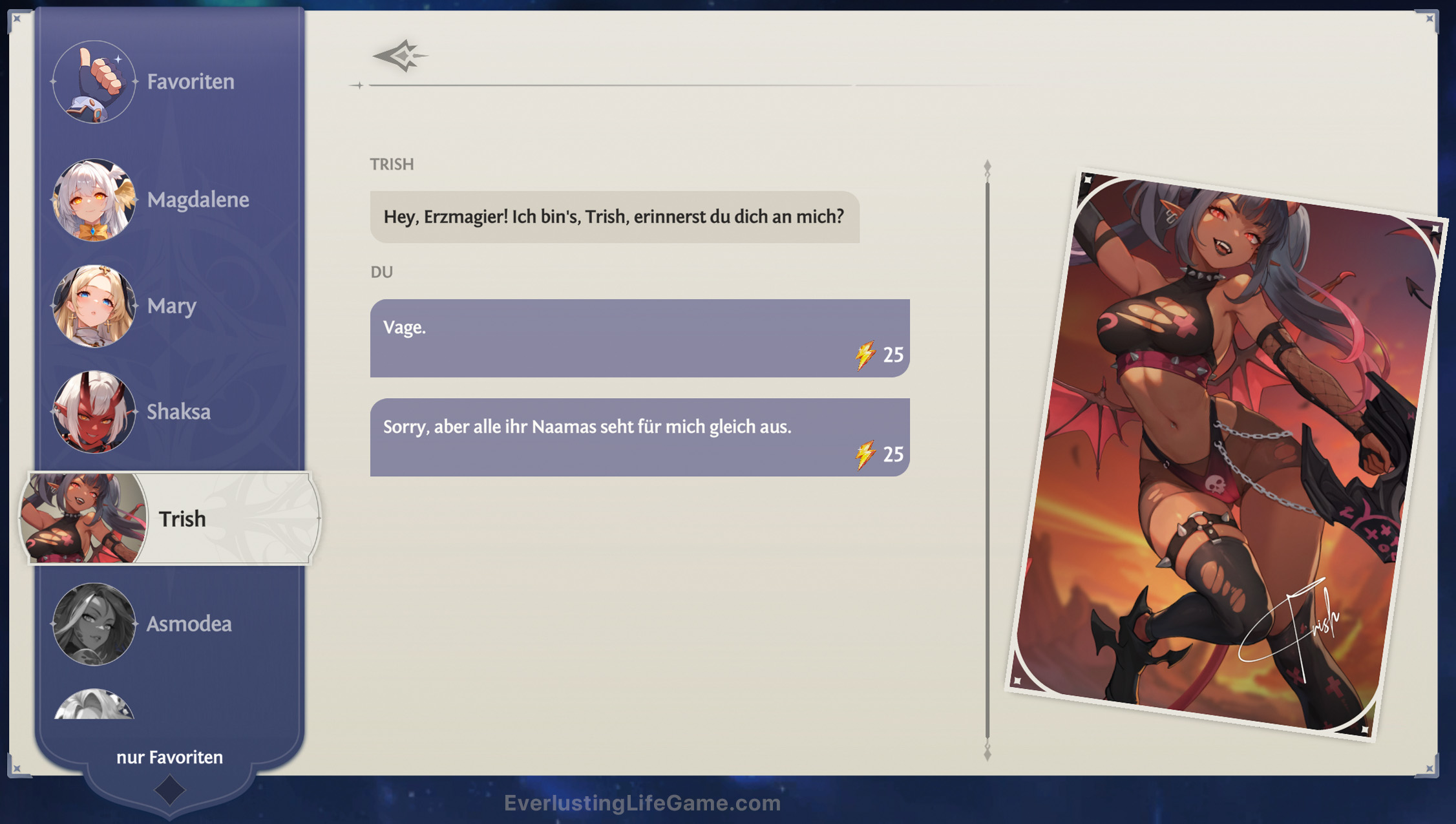 Chat mit Göttin Trish