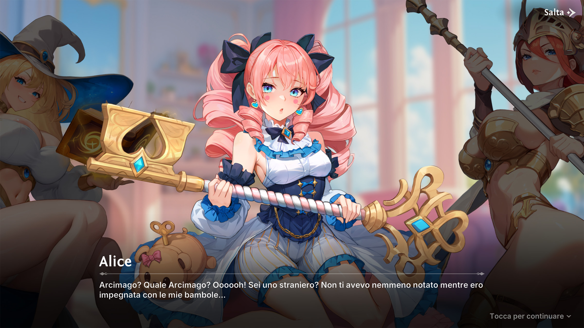 Scena nella modalità avventura del gioco