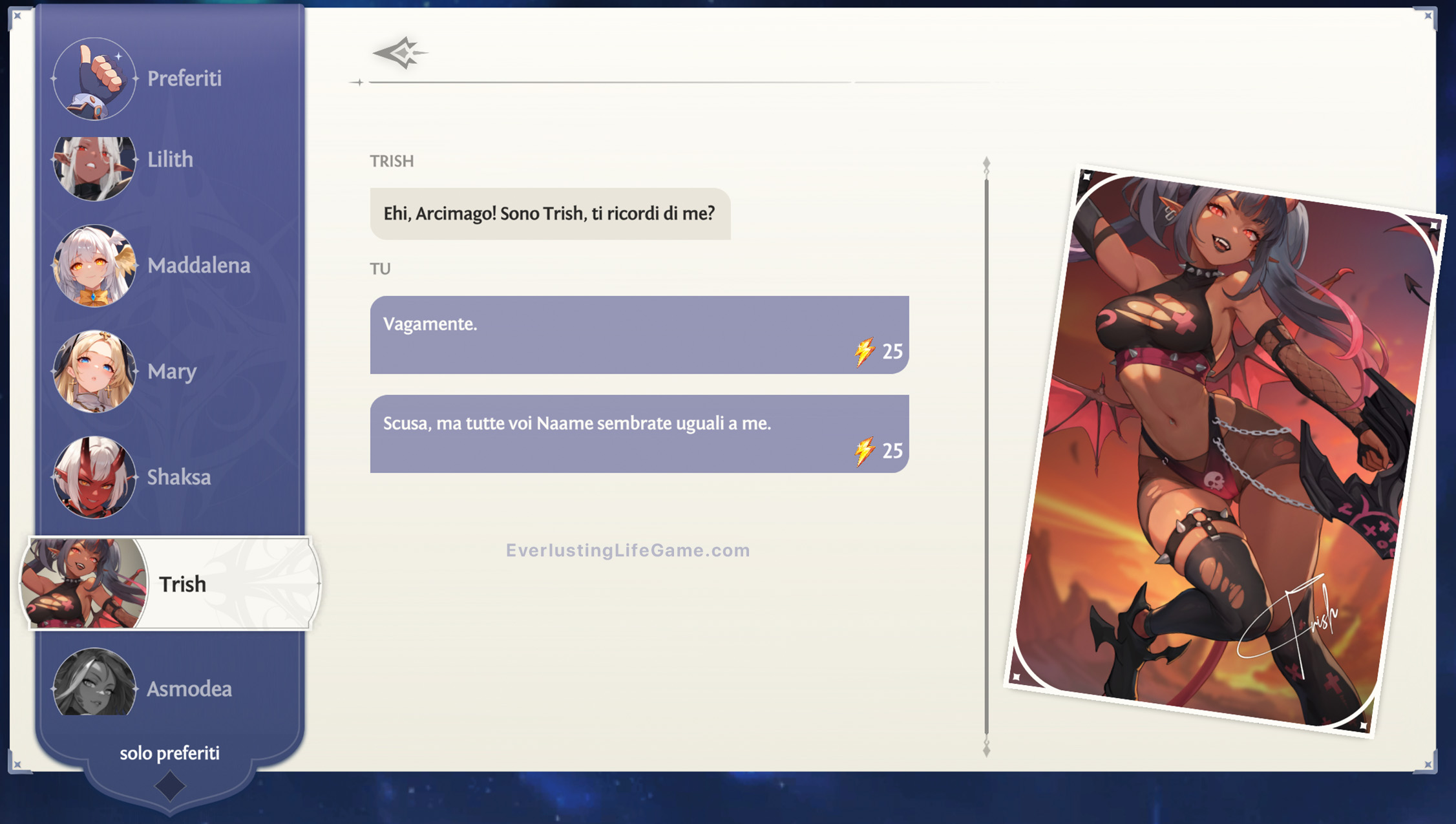 Chiacchierando con la dea Trish